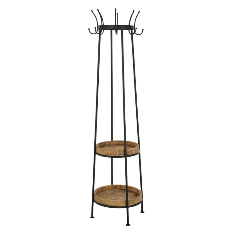 Maisons du Monde ADANN - Perchero de metal negro y mango