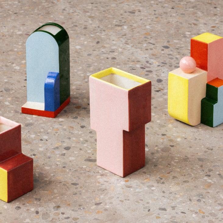 Maisons Du Monde Addy - Jarrón De Dolomita Multicolor Alt. 23
