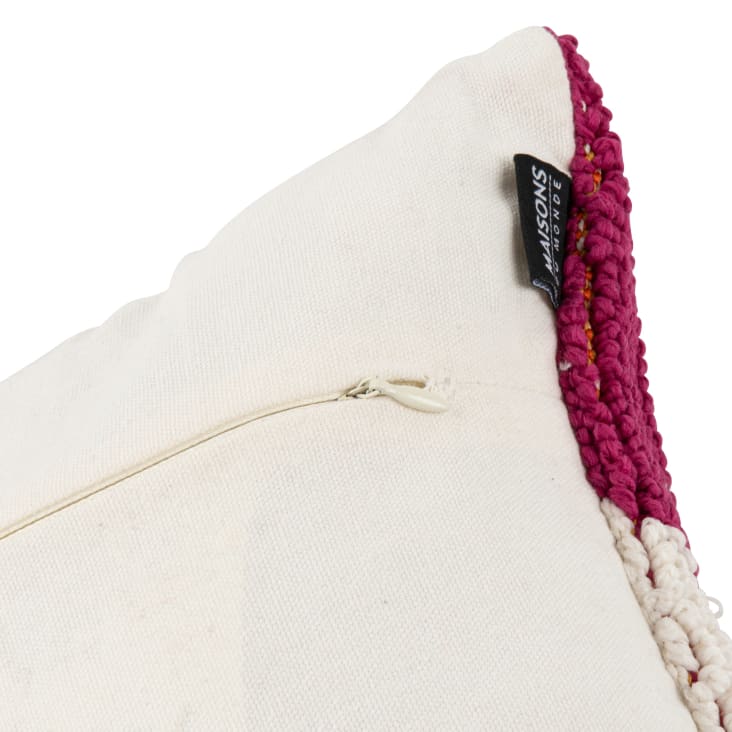 Maisons Du Monde Adelia - Cojín De Tela De Rizo Multicolor 45x45 Cm