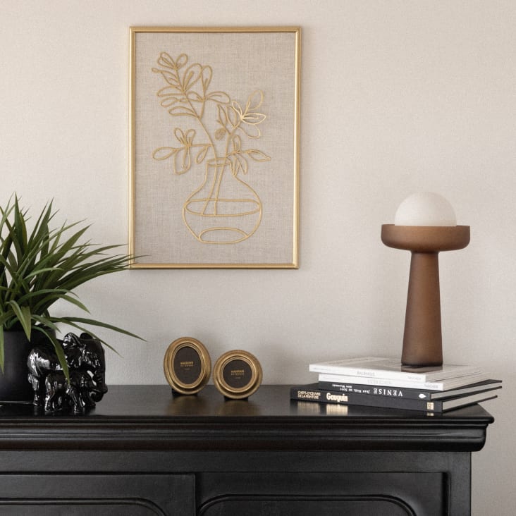 Maisons Du Monde Agafay - Estatuilla Elefantes De Gres Negro Altura 15 Cm