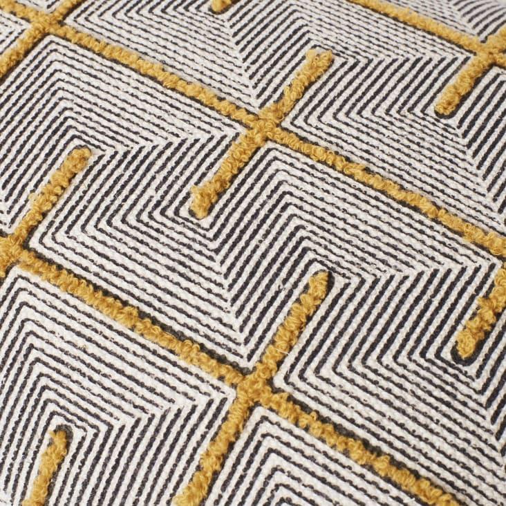 Maisons Du Monde Aika - Cojín Con Motivos Gráficos Multicolores Y Flecos 50x30