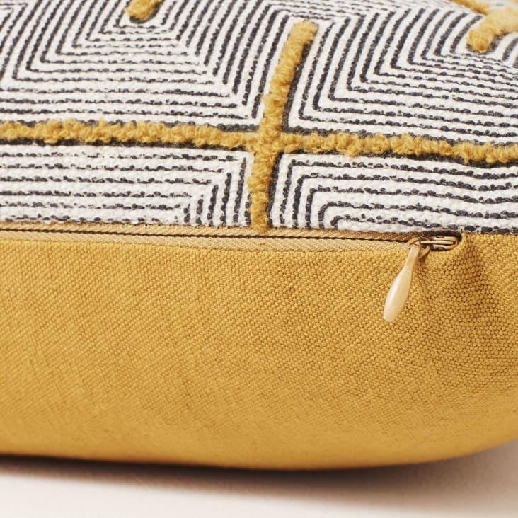 Maisons Du Monde Aika - Cojín Con Motivos Gráficos Multicolores Y Flecos 50x30