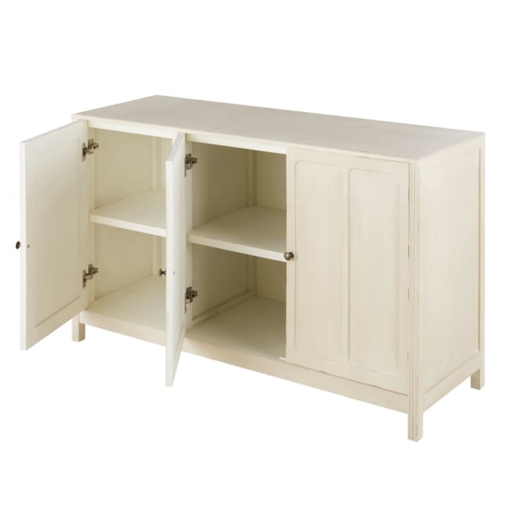 Maisons Du Monde Aimée - Aparador Con 3 Puertas Color Blanco Roto