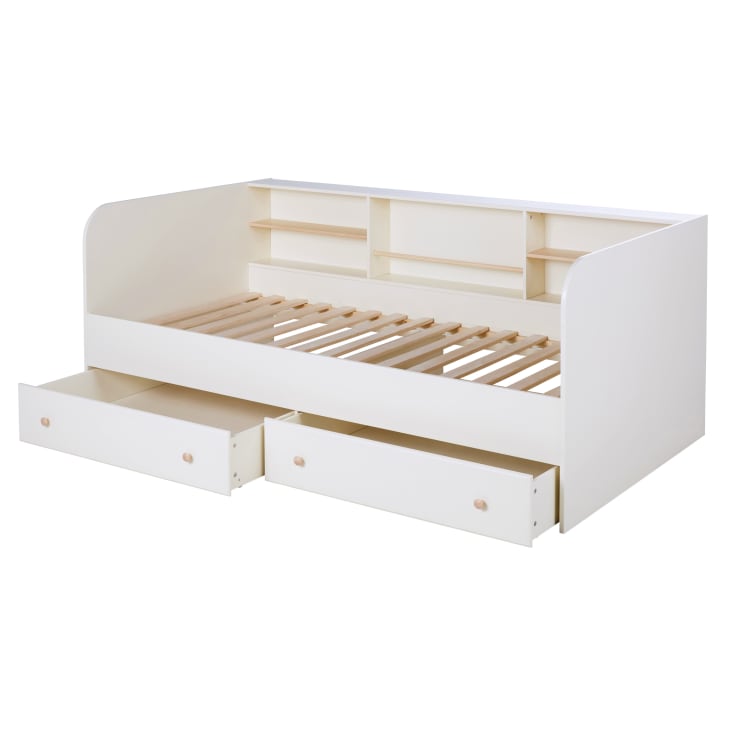 Maisons Du Monde Alari - Cama Infantil Con Compratimentos Blanca 90x190