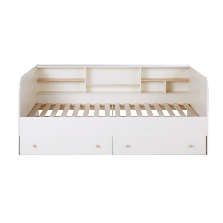 Maisons du Monde Alari - Cama infantil con compratimentos blanca 90x190