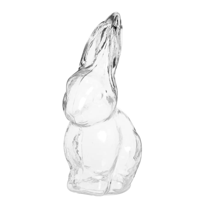Maisons Du Monde Albin - Estatuilla Conejo De Vidrio Transparente Altura 18 Cm