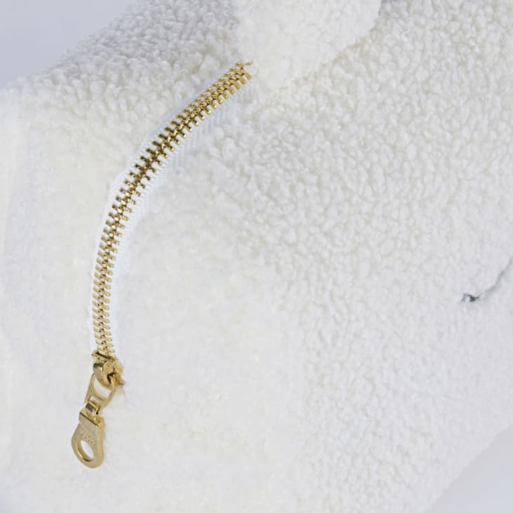 Maisons Du Monde ALESUND - Neceser Para Bebé Con Oso Y Pelo Rizado Blanco