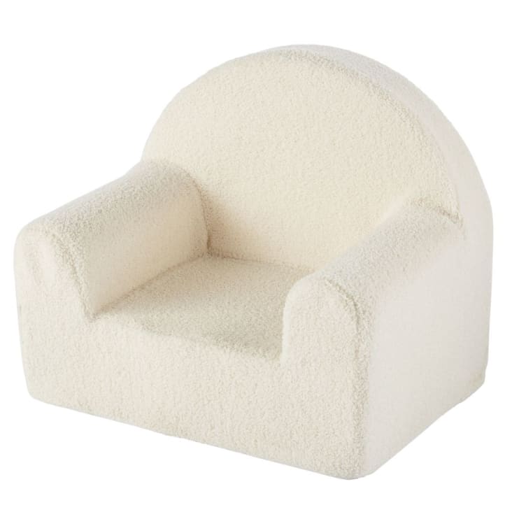 Maisons du Monde ALESUND - Sillón infantil de rizo blanco