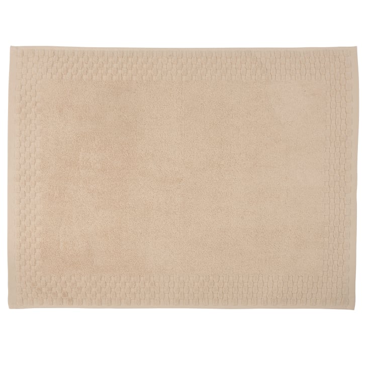 Maisons du Monde Alfombra de baño de algodón beige 50x70 cm