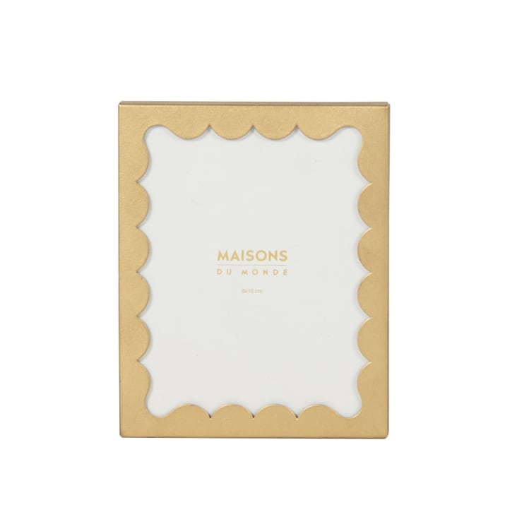 Maisons du Monde Alia - Marco para fotos de metal dorado festoneado de 8x10 cm