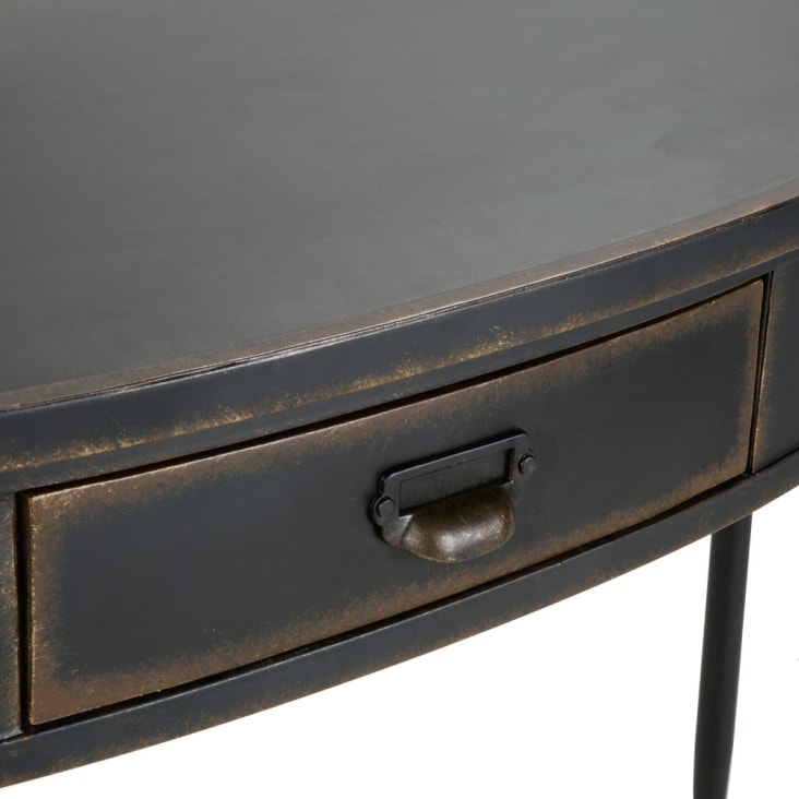 Maisons Du Monde Alienor - Consola Con 1 Cajón De Metal Negro