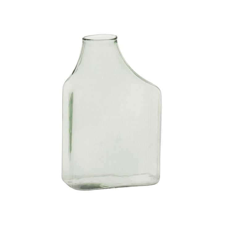 Maisons du Monde Alistair - Lote de 4 - Jarrón de cristal verde almendra Alt. 12 cm