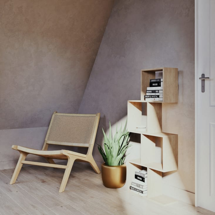 Maisons Du Monde Alma - Planta Artificial De Con Maceta Dorada Alt. 70