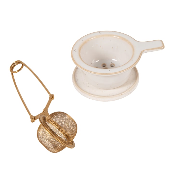 Maisons Du Monde Alma - Set De Té De Cerámica En Blanco