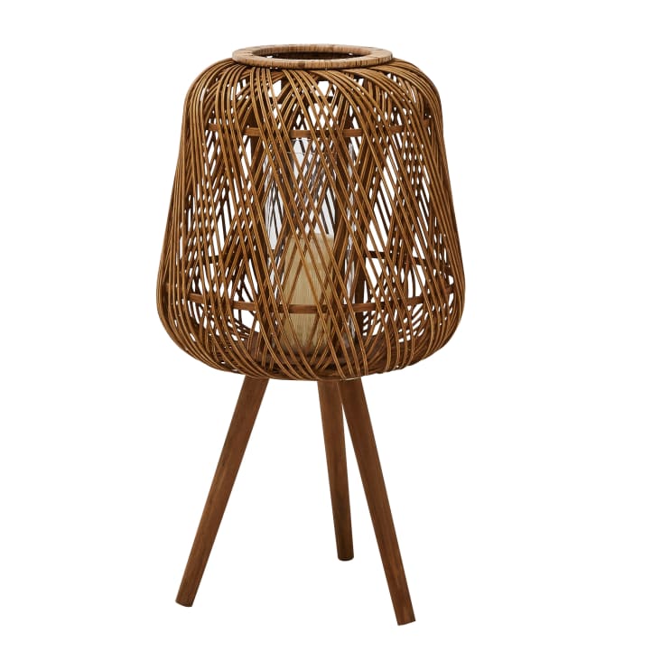 Maisons Du Monde Aloise - Farol Con Patas De Bambú Y Vidrio