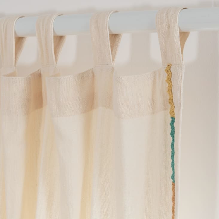 Maisons Du Monde Alondra - Cortina (a La Unidad) Multicolor Con Trabillas Ocultas 140x250 Cm