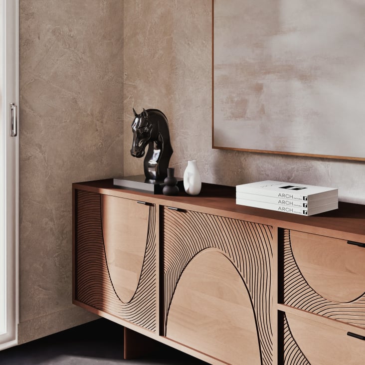 Maisons Du Monde Altar - Escultura De Cabeza De Caballo Negro Alt. 36 Cm