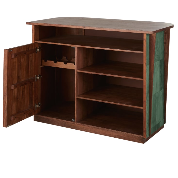 Maisons Du Monde Alya - Mueble Bar Con 1 Puerta De Azulejos Verde