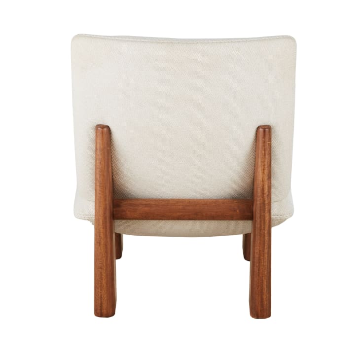Maisons Du Monde Amaya - Sillón Beige Con Patas De Madera De Hevea