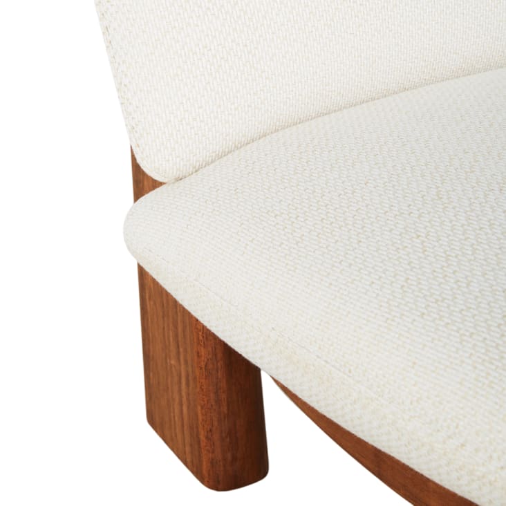 Maisons Du Monde Amaya - Sillón Beige Con Patas De Madera De Hevea
