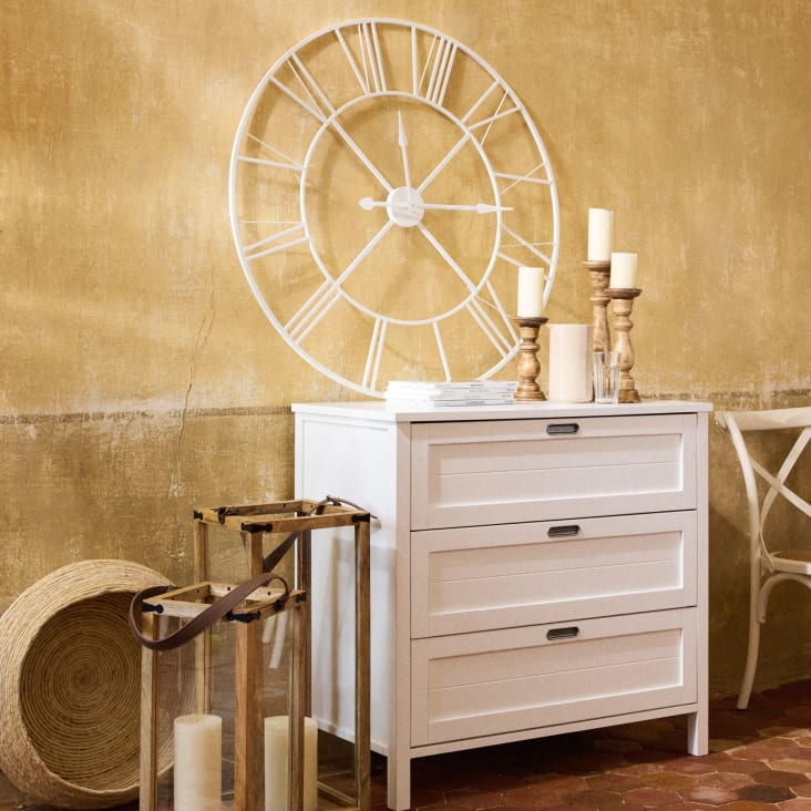 Maisons Du Monde Amboise - Juego De 3 Portavelas De Madera De 38 Cm