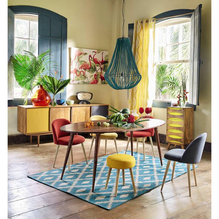 Maisons Du Monde Andersen - Mesa De Comedor Ovalada De Madera Maciza De Sisu L. 200