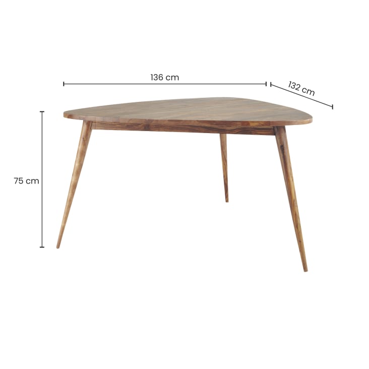 Maisons Du Monde Andersen - Mesa De Comedor Vintage De Sheesham Macizo 6 Personas L.136