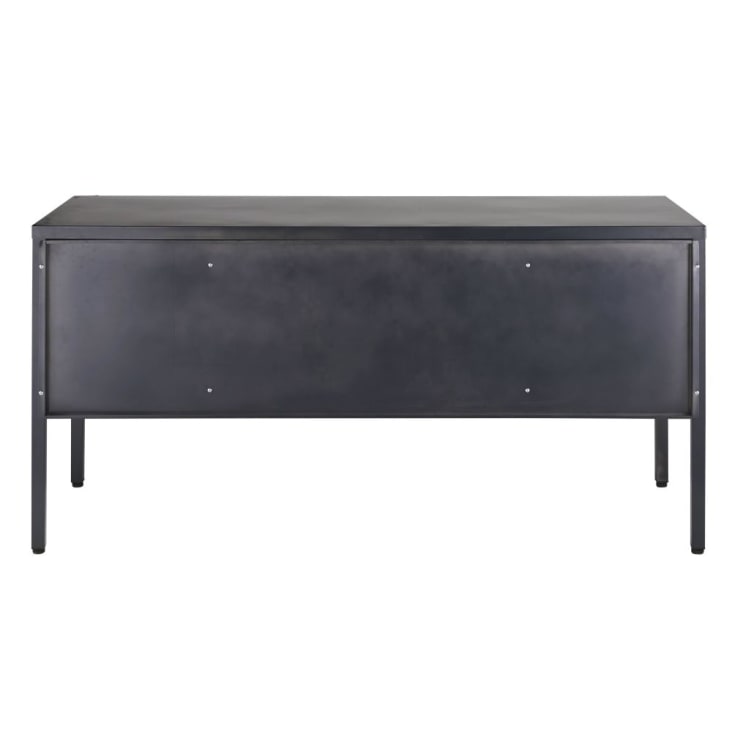 Maisons Du Monde Andrews - Escritorio De Metal Gris Con 4 Cajones