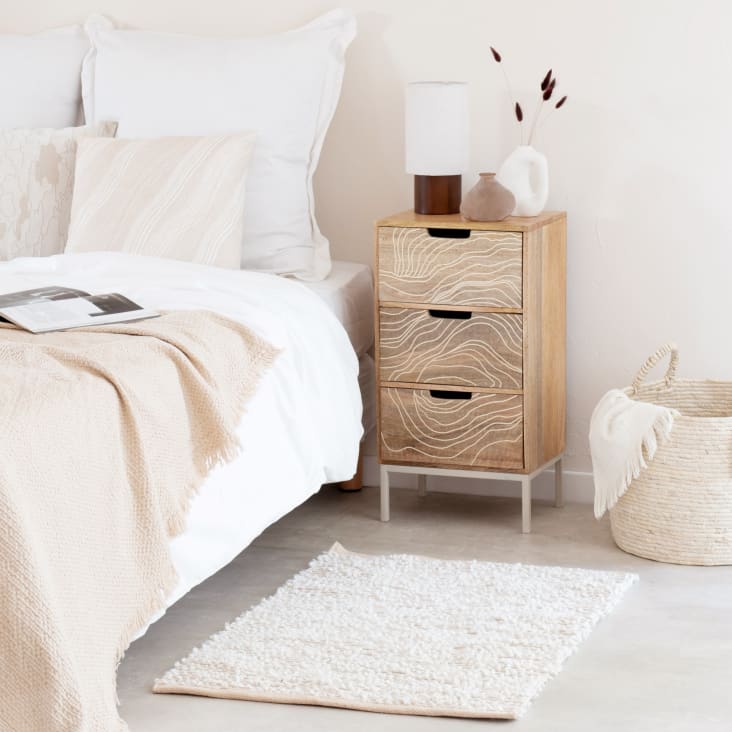 Maisons Du Monde ANGEL - Cajonera Con 3cajones De Madera De Mango