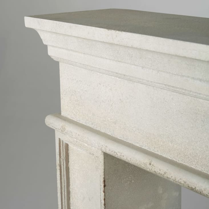 Maisons Du Monde Antika - Repisa De Chimenea De Abeto Blanco Roto Patinado