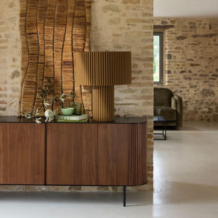 Maisons Du Monde Antonio - Estatuilla León De Cerámica Verde Rosa Y Dorado Altura 12 Cm