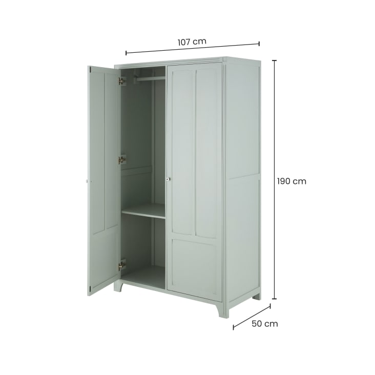 Maisons Du Monde Antwerp - Guardarropa Verde Con 2 Puertas