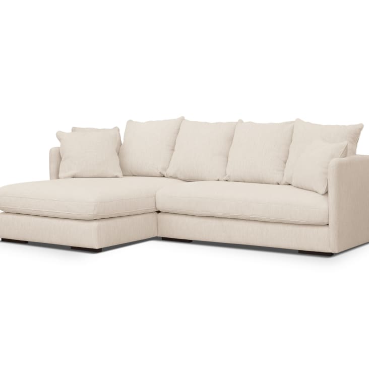 Maisons Du Monde Anvers - Sofá Esquinero Izquierdo De 4/5 Plazas Beige