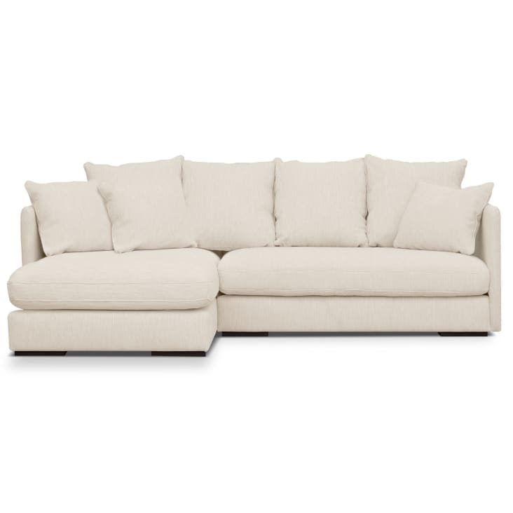 Maisons du Monde Anvers - Sofá esquinero izquierdo de 4/5 plazas beige