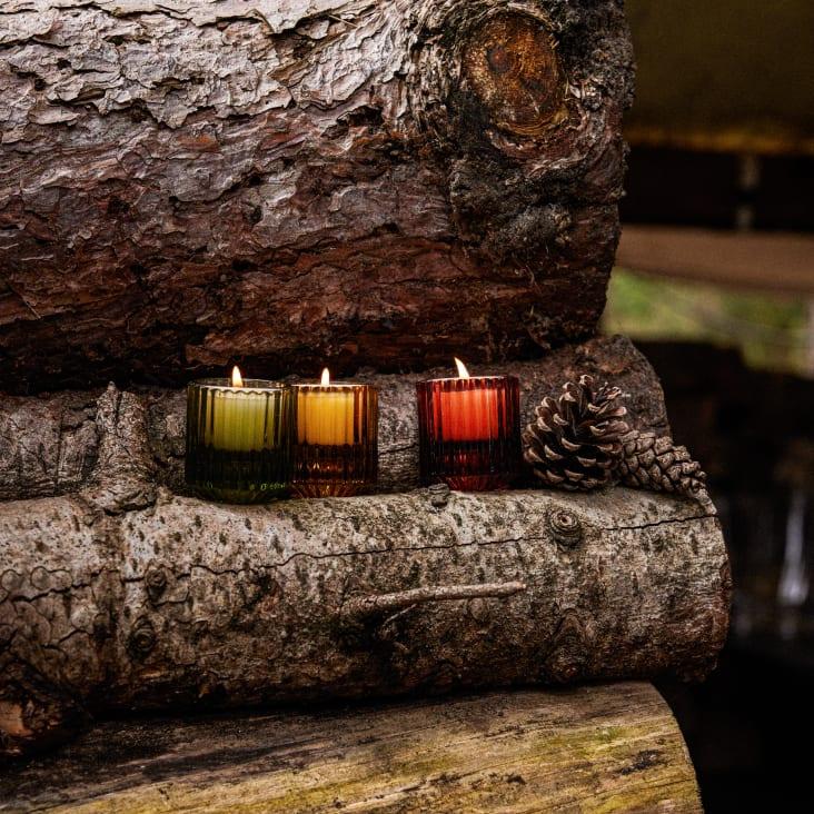 Maisons Du Monde AQABA - Juego De Velas Perfumadas (x3) En Tarros Cristal Amarillo Verde Y Rojo