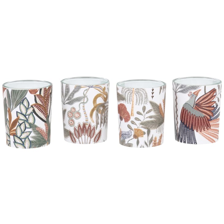 Maisons Du Monde AQABA - Juego De Velas Perfumadas (x4) En Tarros De Cristal Multicolor