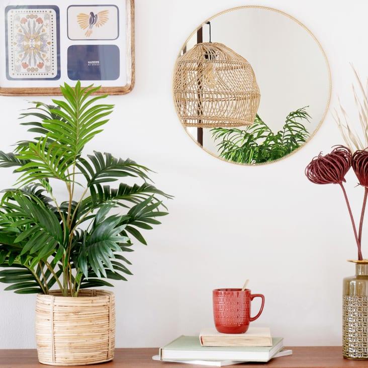 Maisons Du Monde ARADAH - Espejo Redondo Con Remate De Metal Dorado D. 40