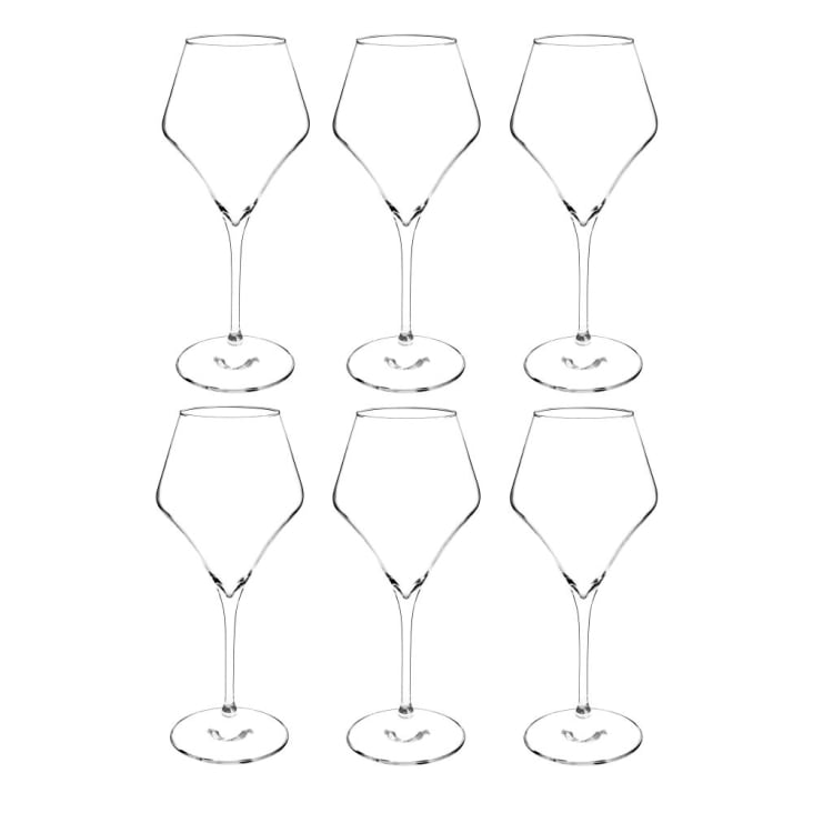 Maisons du Monde Aram - Lote de 6 - Copa de vino de cristal ARAM