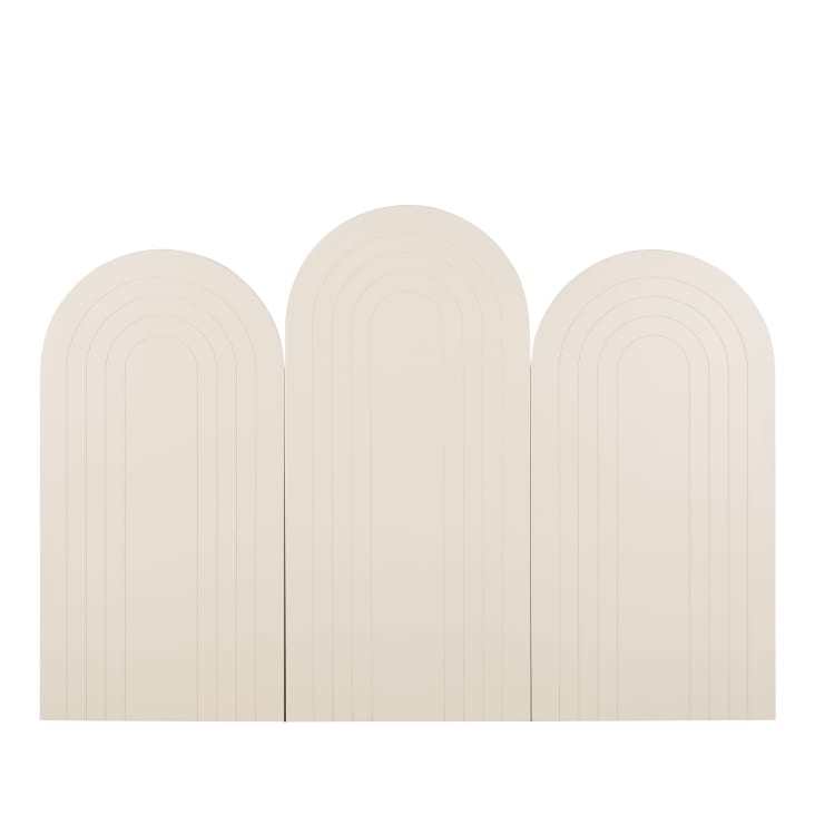 Maisons du Monde Arckos - Cabecero de cama de 160 cm blanco crema