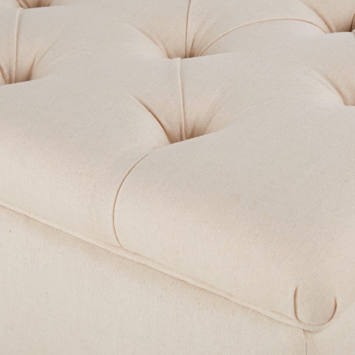 Maisons Du Monde Aristide - Reposapiés Capitoné Crudo