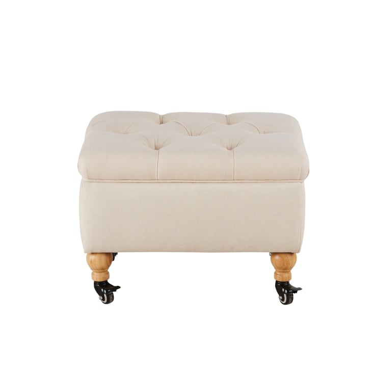 Maisons du Monde Aristide - Reposapiés capitoné crudo