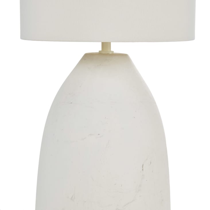 Maisons Du Monde Armande - Lámpara De Pie De Cerámica Con Pantalla Blanca Alt. 122 Cm