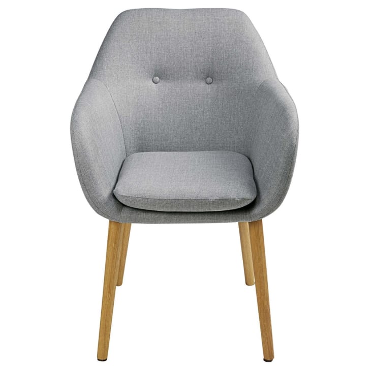 Maisons Du Monde Arnold - Silla Vintage Color Gris Claro