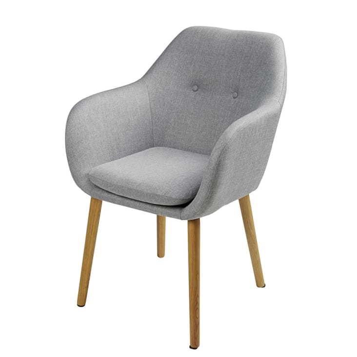 Maisons du Monde Arnold - Silla vintage color gris claro