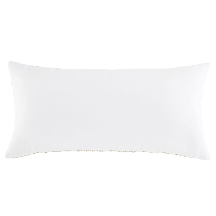 Maisons Du Monde ART DECO - Cojín De Algodón Con Motivos Decorativos Dorados Bordados Y Estampados 30x60