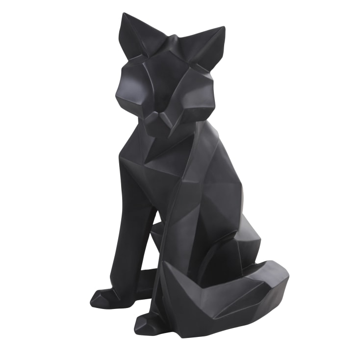Maisons du Monde Arthur - Figura decorativa de zorro negro de 65 cm