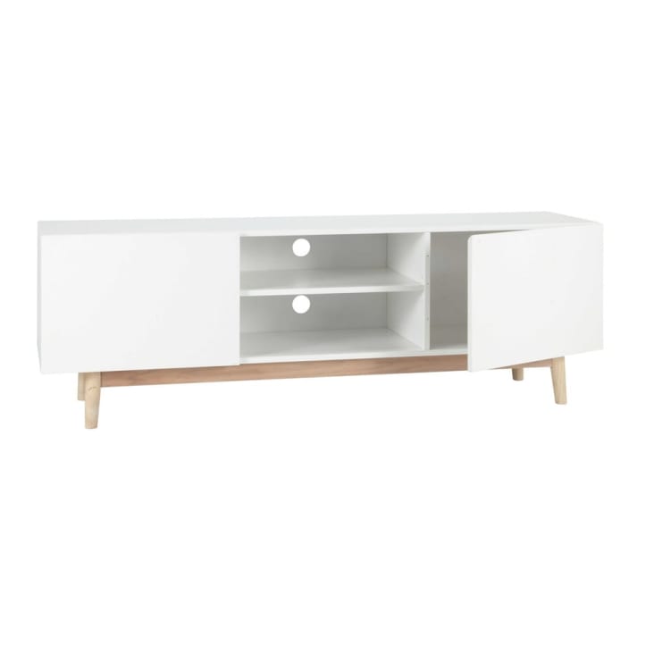 Maisons Du Monde Artic - Mueble De TV Vintage 2 Puertas Blanco