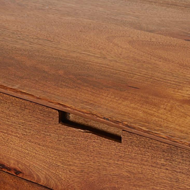 Maisons Du Monde Arty - Escritorio Con 1 Cajón De Mango Macizo Y Metal Negro