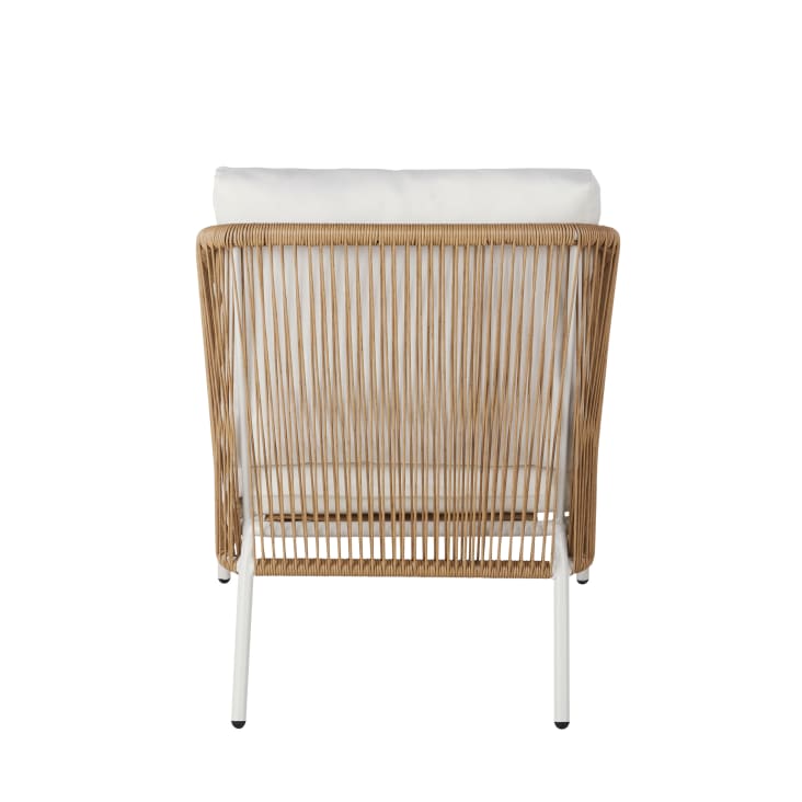 Maisons Du Monde Arun - Sillón De Jardín De Resina Beige Y Metal Blanco