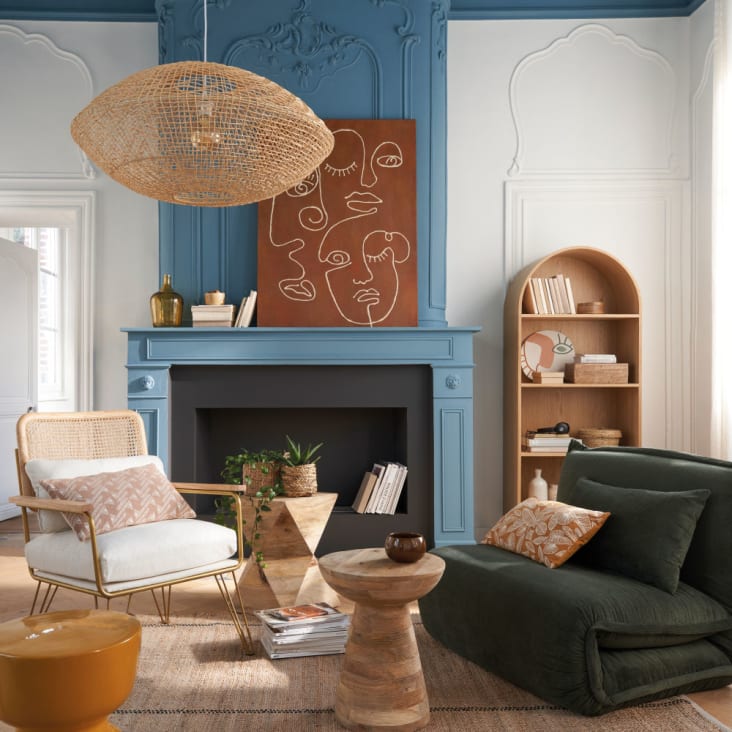 Maisons Du Monde ARZON - Lámpara De Techo De Ratán Trenzado